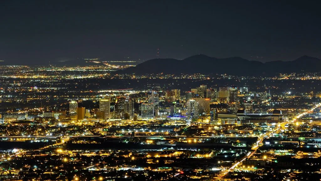 Phoenix neighborhood aerial view